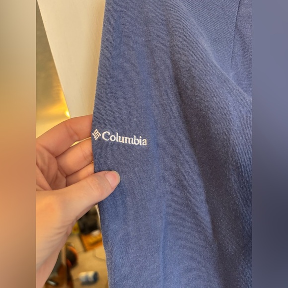 Columbia Blue Cowl Neck Pullover Sweatshirt Woman’s Size Small - Picture 3 of 7